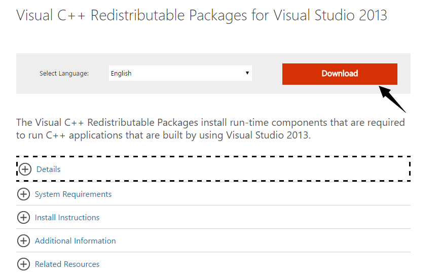 download visual c++ redistributable pakages.png